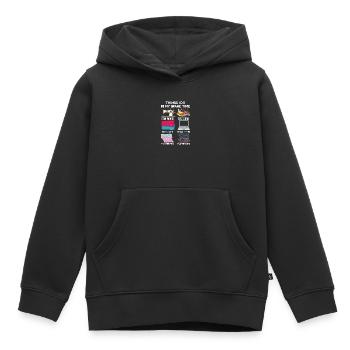 Couture - Sweat Premium à capuche enfant bio - noir - Devant - AI Model Kid Male (0cm)