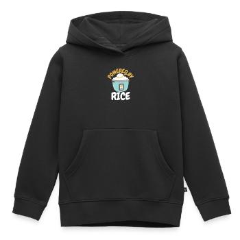 Riz philippine asiatique - Sweat Premium à capuche enfant bio - noir - Devant - AI Model Kid Male (0cm)