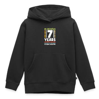 7th Birthday Children 7 years Boys Girls - Kids Premium Organic Hoodie - black - Front - AI Model Kid Male (0cm)