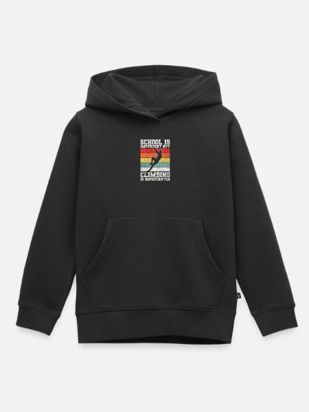 Klettern Kletterer Bouldern - Kinder Premium Organic Hoodie - Schwarz