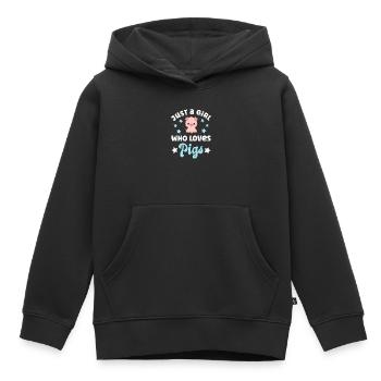 Schwein Schweine - Kinder Premium Organic Hoodie - Schwarz - Vorne - AI Model Kid Male (0cm)