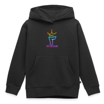 Floriankiller007 Unterschrift - Kinder Premium Organic Hoodie - Schwarz - Vorne - AI Model Kid Male (0cm)