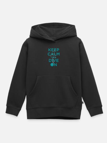 RUHE BEWAHREN UND WEITERTAUCHEN - Kinder Premium Organic Hoodie - Schwarz