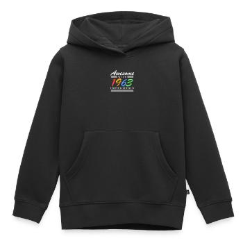 1963 - Born 1963 - Fantastic since 1963 - Kids Premium Organic Hoodie - black - Front - AI Model Kid Male (0cm)