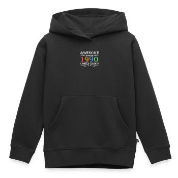 1990 - Jahrgang 1990 - Fantastisch seit 1990 - Kinder Premium Organic Hoodie - Schwarz - Vorne - AI Model Kid Male (0cm)