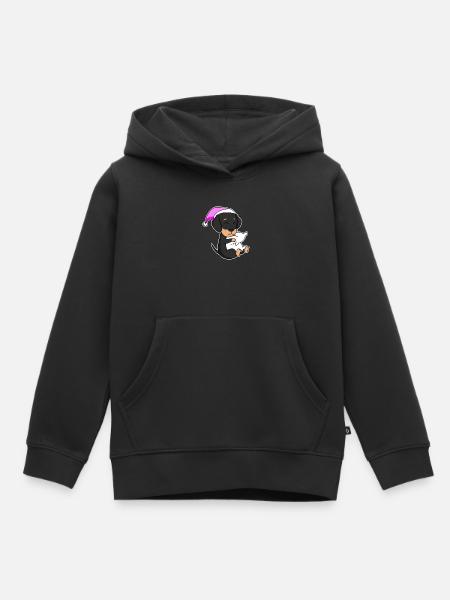 Hund Hunderasse Dackel - Kinder Premium Organic Hoodie - Schwarz
