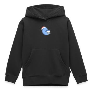 Dauphin Noël Sommeil Sommeil Sommeil Sommeil - Sweat Premium à capuche enfant bio - noir - Devant - AI Model Kid Male (0cm)