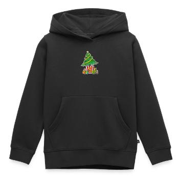 Série ChristmasCinema Regarder des films - Sweat Premium à capuche enfant bio - noir - Devant - AI Model Kid Male (0cm)