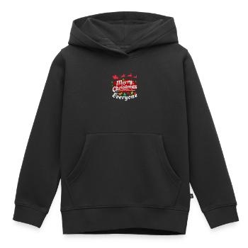 Noël, noël, noël, noël, noël, noël, noël, noël - Sweat Premium à capuche enfant bio - noir - Devant - AI Model Kid Male (0cm)