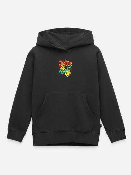 König der Würfel Vintage Illustration - Kinder Premium Organic Hoodie - Schwarz