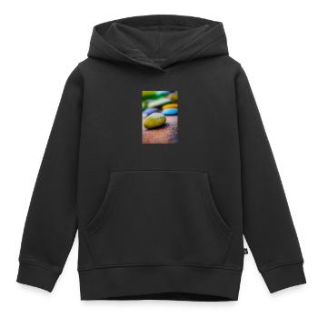 Bunte Steine - Kinder Premium Organic Hoodie - Schwarz - Vorne - AI Model Kid Male (0cm)