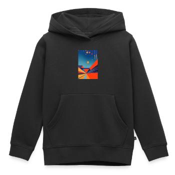 Art abstrait - Sweat Premium à capuche enfant bio - noir - Devant - AI Model Kid Male (0cm)