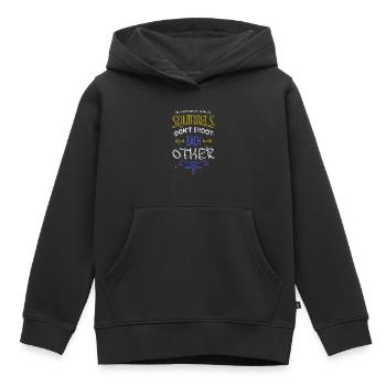 Désarmement anti-guerre Symbole de paix Oiseau - Sweat Premium à capuche enfant bio - noir - Devant - AI Model Kid Male (0cm)