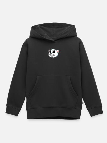 Eisbär Kopf - Kinder Premium Organic Hoodie - Schwarz