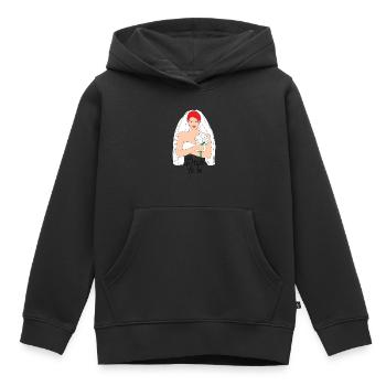 bride to be rot 2 - Kinder Premium Organic Hoodie - Schwarz - Vorne - AI Model Kid Male (0cm)