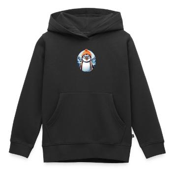 Süßer Pinguin - Kinder Premium Organic Hoodie - Schwarz - Vorne - AI Model Kid Male (0cm)