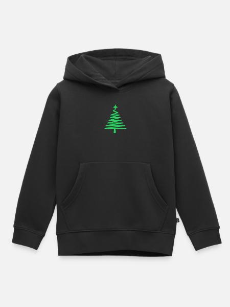 Kerstmis, kerstmis, kerstmis, kerstmis, kerstmis, - Premium børne hættetrøje økologisk - sort