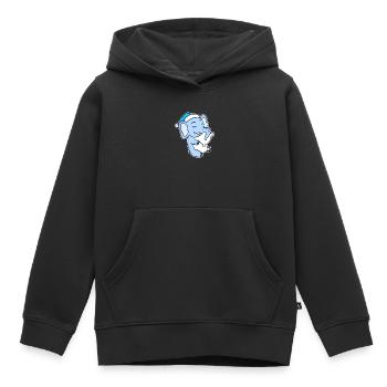Elefant mit Kissen und Schlafmütze - Kinder Premium Organic Hoodie - Schwarz - Vorne - AI Model Kid Male (0cm)