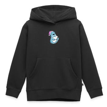 Seelöwe Müde Ausschlafen Schlafen Mädchen - Kinder Premium Organic Hoodie - Schwarz - Vorne - AI Model Kid Male (0cm)