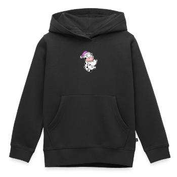 Kuh Müde Ausschlafen Schlafen Mädchen - Kinder Premium Organic Hoodie - Schwarz - Vorne - AI Model Kid Male (0cm)