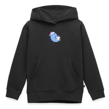 Delfin Müde Ausschlafen Schlafen Mädchen - Kinder Premium Organic Hoodie - Schwarz - Vorne - AI Model Kid Male (0cm)