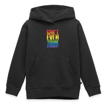 Je ne peux même pas penser à l’arc-en-ciel LGBTQ de la Gay Pride hétéro - Sweat Premium à capuche enfant bio - noir - Devant - AI Model Kid Male (0cm)