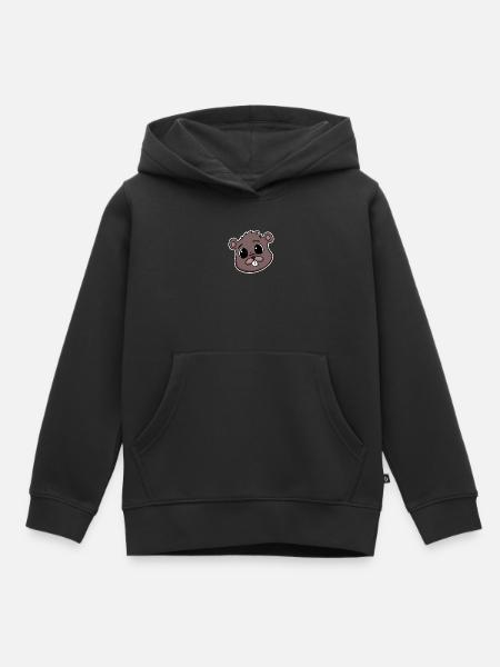 Biber Kopf - Kinder Premium Organic Hoodie - Schwarz