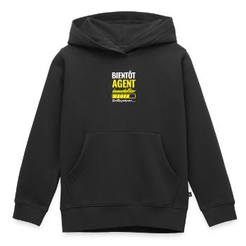 Bald Immobilienmakler bitte warten - Kinder Premium Organic Hoodie - Schwarz - Vorne - AI Model Kid Male (0cm)