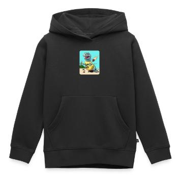 Carpe Diem Dinosaur - Kids Premium Organic Hoodie - black - Front - AI Model Kid Male (0cm)