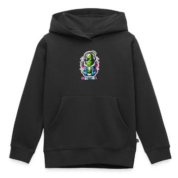 Digga Chill - Sweat Premium à capuche enfant bio - noir - Devant - AI Model Kid Male (0cm)