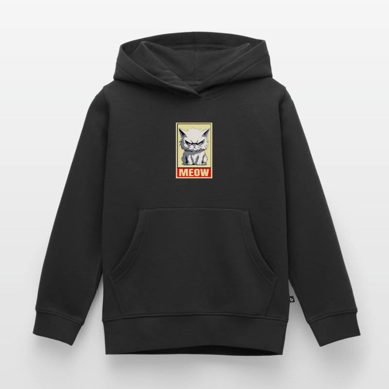 Cat Meow Grumpy Grumpy Grumpy Funny Kids Premium Organic Hoodie
