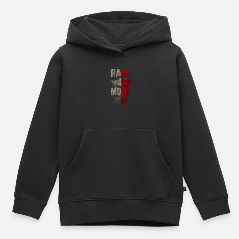 Rage Mode - Kinder Premium Organic Hoodie - Schwarz