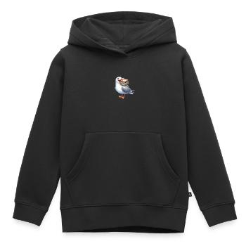 Mer du Nord Mer Baltique Mouette Mouettes Hareng maritime - Sweat Premium à capuche enfant bio - noir - Devant - AI Model Kid Male (0cm)