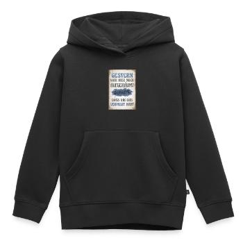 Gestern war hier noch aufgeräumt - Kinder Premium Organic Hoodie - Schwarz - Vorne - AI Model Kid Male (0cm)