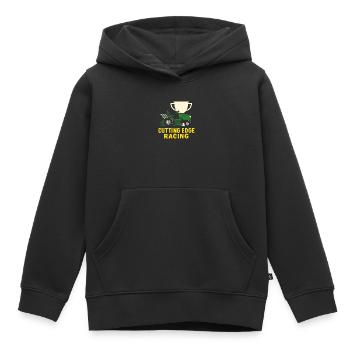 Tondeuse à gazon Tondeuse à gazon Racing Tondeuse à gazon de course - Sweat Premium à capuche enfant bio - noir - Devant - AI Model Kid Male (0cm)