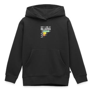 why I lose at billiards - Kids Premium Organic Hoodie - black - Front - AI Model Kid Male (0cm)