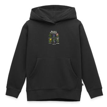 Collection Fleurs mortelles — Halloween empoisonné - Sweat Premium à capuche enfant bio - noir - Devant - AI Model Kid Male (0cm)