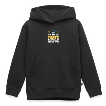 Nièce motif familial - Sweat Premium à capuche enfant bio - noir - Devant - AI Model Kid Male (0cm)