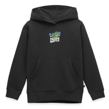 Paddleball Pickleball Cadeau Paddle Battle - Sweat Premium à capuche enfant bio - noir - Devant - AI Model Kid Male (0cm)