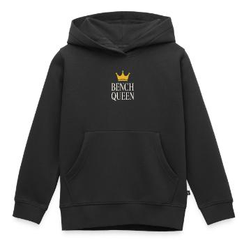 Drôle de développé couché Meme Spot Me Bro Powerlifting - Sweat Premium à capuche enfant bio - noir - Devant - AI Model Kid Male (0cm)