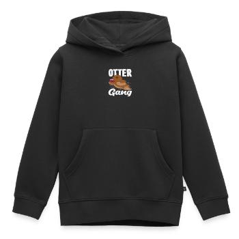 Seeotter Cartoon Bande - Kinder Premium Organic Hoodie - Schwarz - Vorne - AI Model Kid Male (0cm)
