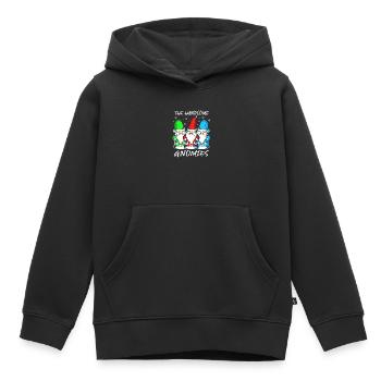 Gnome - Sweat Premium à capuche enfant bio - noir - Devant - AI Model Kid Male (0cm)