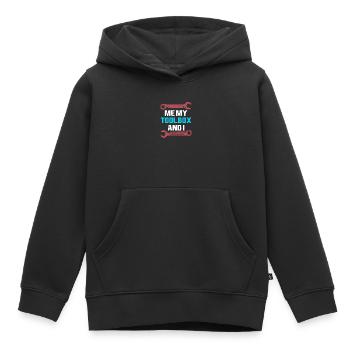 Génie mécanique Ingénieur mécanique - Sweat Premium à capuche enfant bio - noir - Devant - AI Model Kid Male (0cm)
