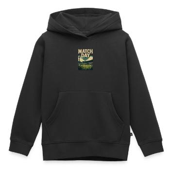 Jour de match – Conception du stade de football - Sweat Premium à capuche enfant bio - noir - Devant - AI Model Kid Male (0cm)