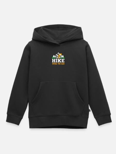 Wandern - Kinder Premium Organic Hoodie - Schwarz