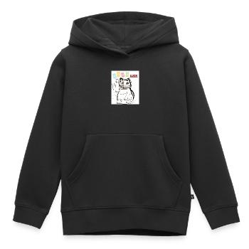 Winkekatze good luck  - Kinder Premium Organic Hoodie - Schwarz - Vorne - AI Model Kid Male (0cm)