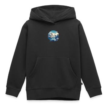 Penguins Penguin - Kids Premium Organic Hoodie - black - Front - AI Model Kid Male (0cm)