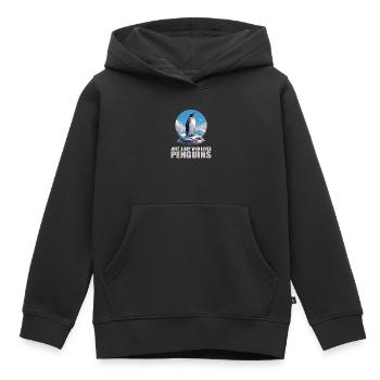 Penguins Penguin - Kids Premium Organic Hoodie - black - Front - AI Model Kid Male (0cm)