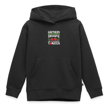 Garden Gardener Gardening Gardening Gardening Gardening - Kids Premium Organic Hoodie - black - Front - AI Model Kid Male (0cm)