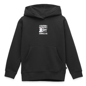 Bonjour chat de glace très mince - Sweat Premium à capuche enfant bio - noir - Devant - AI Model Kid Male (0cm)